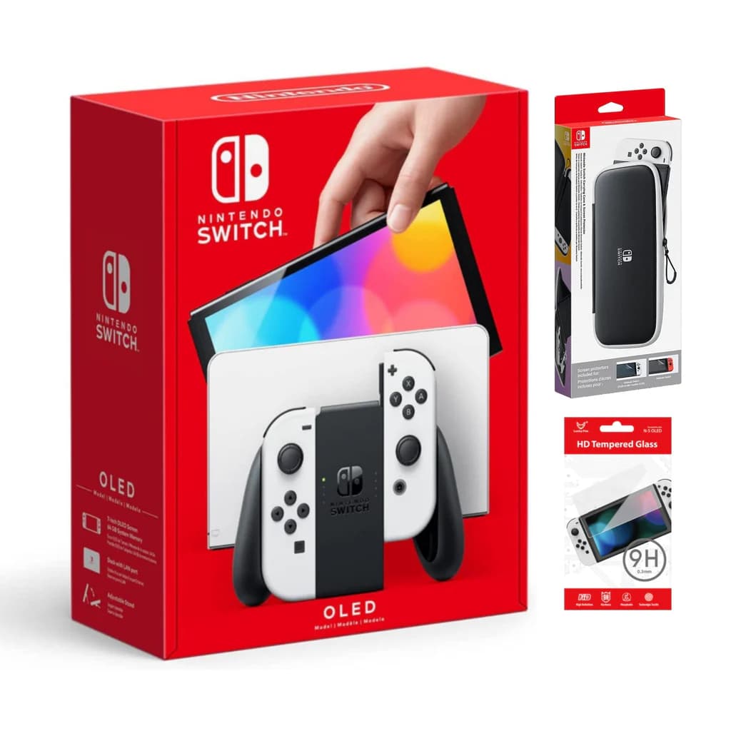 Nintendo Switch OLED + Free Case & Protection