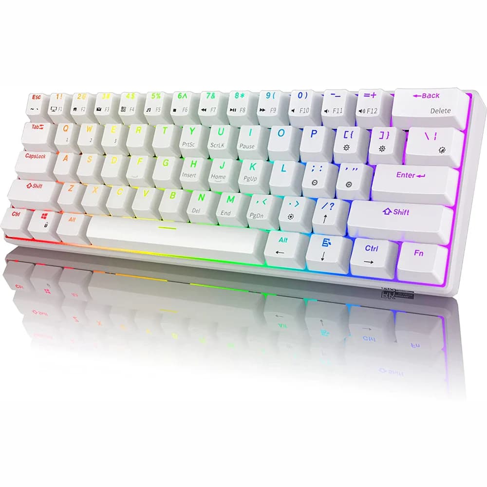 Royal Kludge RK61 60% Mechanical RGB Gaming Keyboard | White