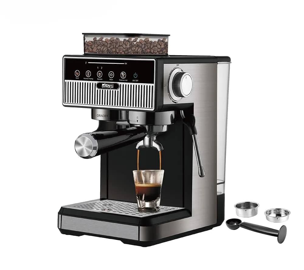 DSP 3 in 1 20 BAR Espresso Machine, Milk Frother, Coffe Grinder
