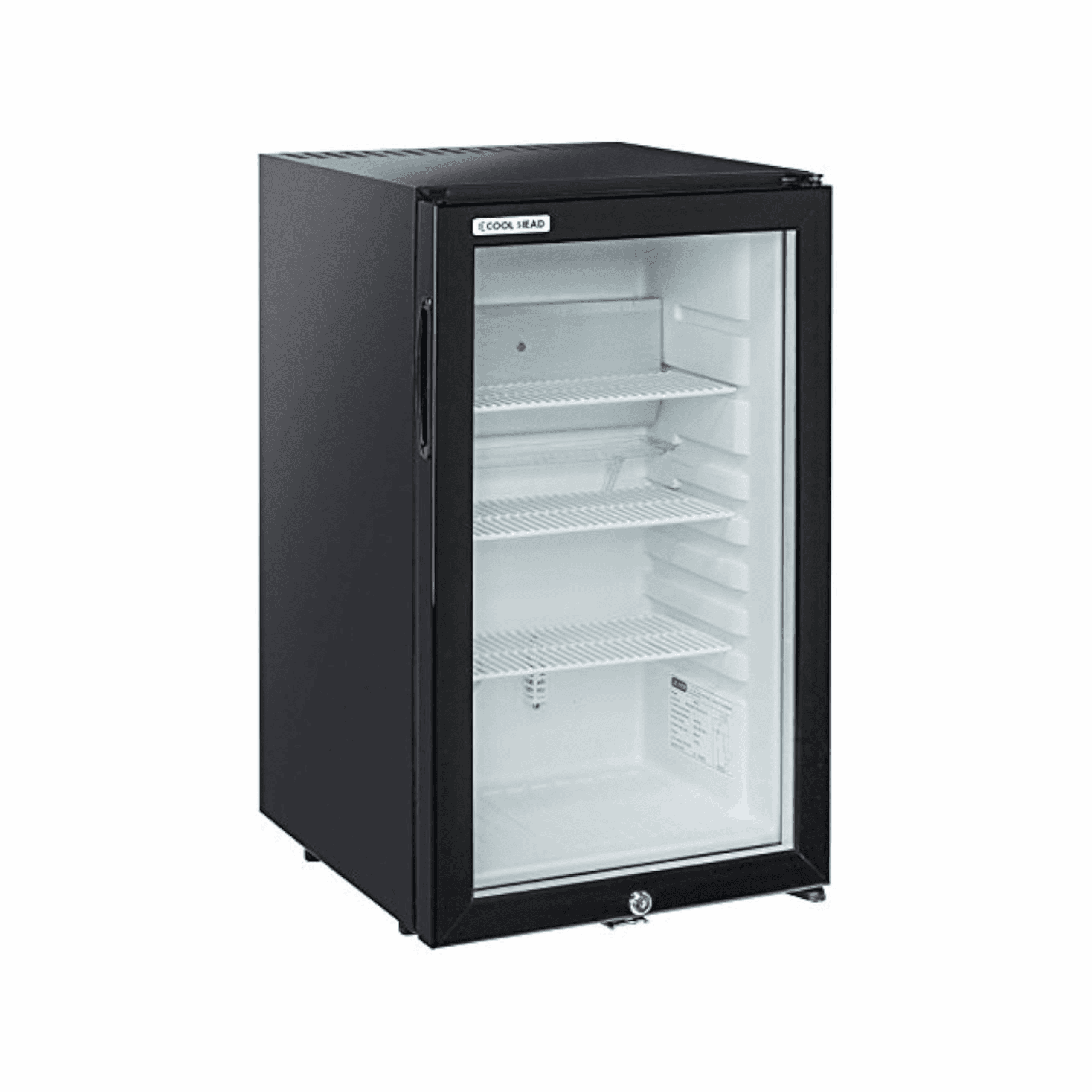 General 5 Cubic Feet Black-Glass Door Refrigerator