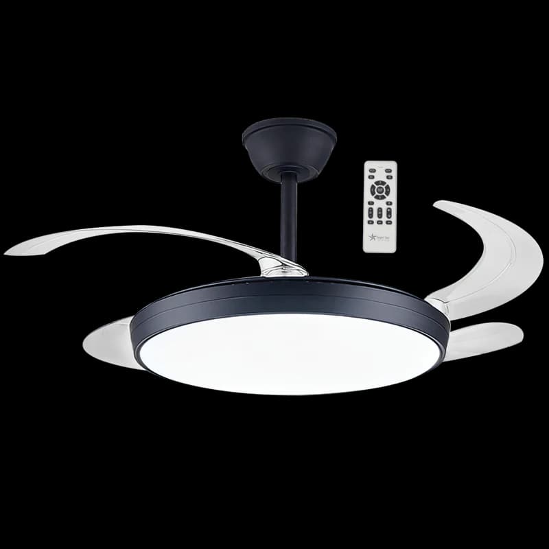 Foldable 120cm Ceiling Fan + LED Light Remote Control