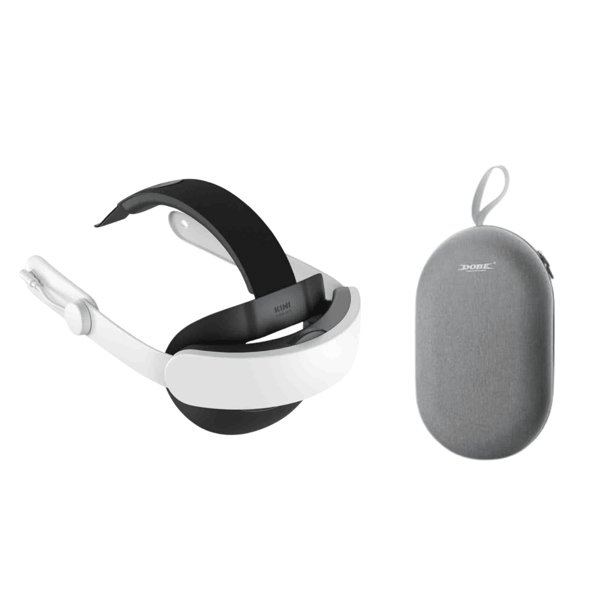 Kiwi Design K4 Boost Battery Headstrap + Dobe Hard Bag For Meta Quest 3 - 3S