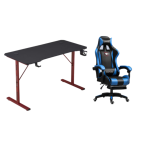 Chaho Gaming Chair With Footrest + Gaming Desk 120cm Bundle Offer