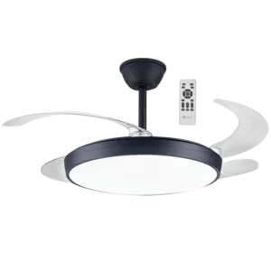 Foldable 120cm Ceiling Fan + LED Light Remote Control